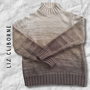 {Liz Claiborne} COTTON Turtleneck Sweater